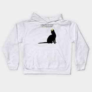 A cat has a staff gift Kids Hoodie